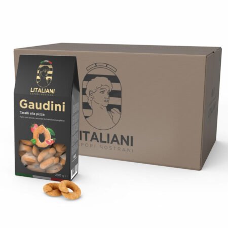 Gaudini – 24 Packungen Taralli mit Pizzageschmack 4800 g (24 Packungen à 200 g)