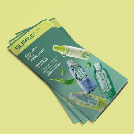 SuppleFit Werbeflyer-Set (Aloe Vera Getränke) Englisch (50 St.)