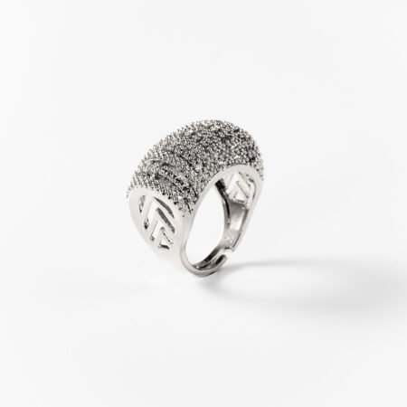 Pavé déco | Ring, rhodiniert