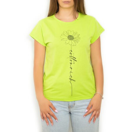 Cotton-Rich Basic T-Shirt, limettengrün – Daisy