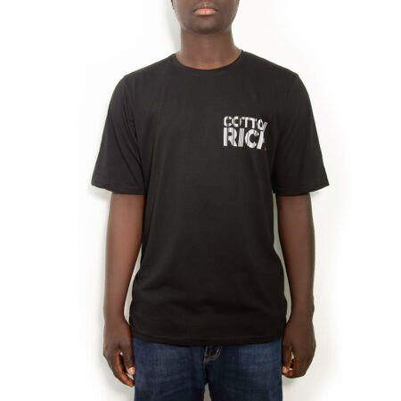 Cotton-Rich Oversized T-Shirt, schwarz – Geometric