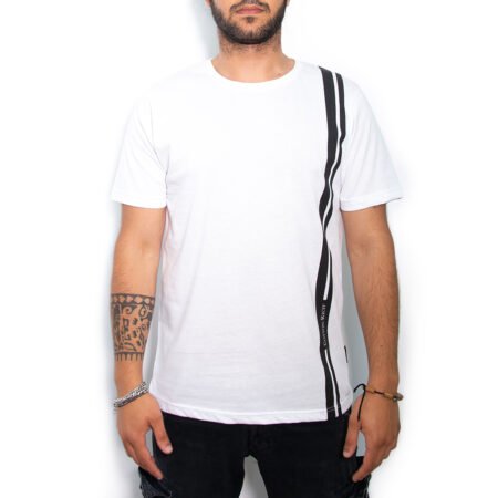Cotton-Rich Basic T-Shirt, weiß – Minimal